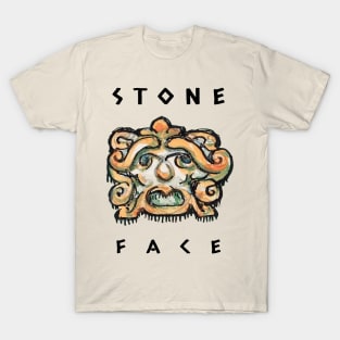 Stone Head Vintage Sculpture Face T-Shirt